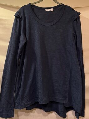 Wilt Blue Long Sleeve Scoop Neck Tee